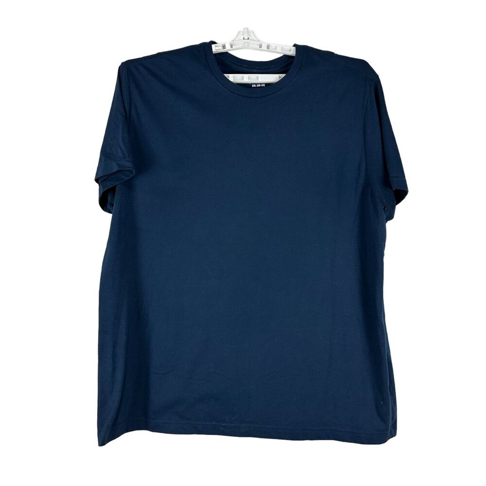 George Mens Navy Blue Crew Neck T Shirt 2XL Recycled Polyester Cotton Blend